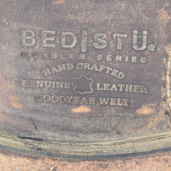 Bed Stu Cobbler Series Exeter Women's 10 Distressed Leather Harness Ankle Boots - Picture 13 of 14